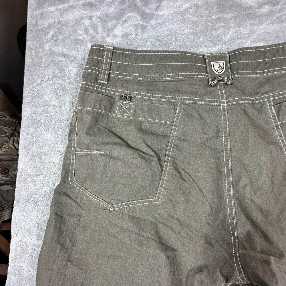 Kuhl Renegade Performance Shorts Men 38 Brown Canvas Hiking Climbing Utility 11